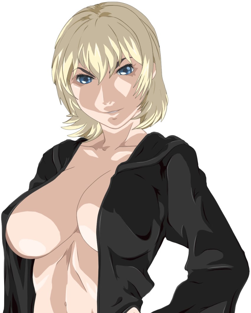 1girls bible_black blonde_hair green_eyes jody_crowley large_breasts short_hair witch