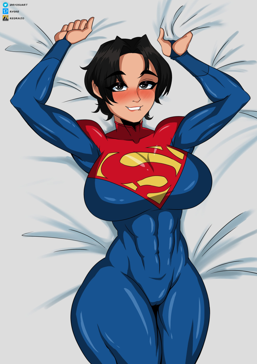 1girls abs athletic_female big_breasts black_hair bodysuit dakimakura_design dakimakura_pose dakimakura_style dc dc_comics dc_extended_universe dceu female female_only fully_clothed huge_breasts human human_only kara_zor-el latina light-skinned_female light_skin ryosuart ryske sasha_calle short_hair solo solo_female supergirl supergirl_(dceu) supergirl_(sasha_calle) supergirl_(series) superman_(series) the_flash_(2023) the_flash_(series) tight_clothing