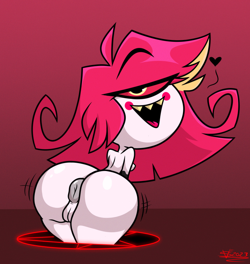 1girls anus ass big_ass curvy cute cyclops demon demon_girl donut_anus female female_only hazbin_hotel huge_ass imminent_sex naked naughtymex niffty nude presenting puffy_anus pussy red_hair shortstack small_breasts thick_ass thick_thighs white_skin wide_thighs