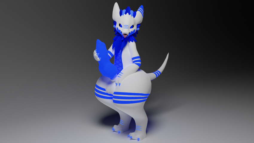 3d 3d_(artwork) ass besuru big_butt big_penis blender_(software) blender_cycles blue_body blue_eyes blue_fur blue_penis blueberry_(tritou) digital_media_(artwork) dragon fur furry furry_male furry_only genitals hi_res holding_penis looking_at_viewer male male_only penis simple_background solo solo_male thick_thighs tritou white_body