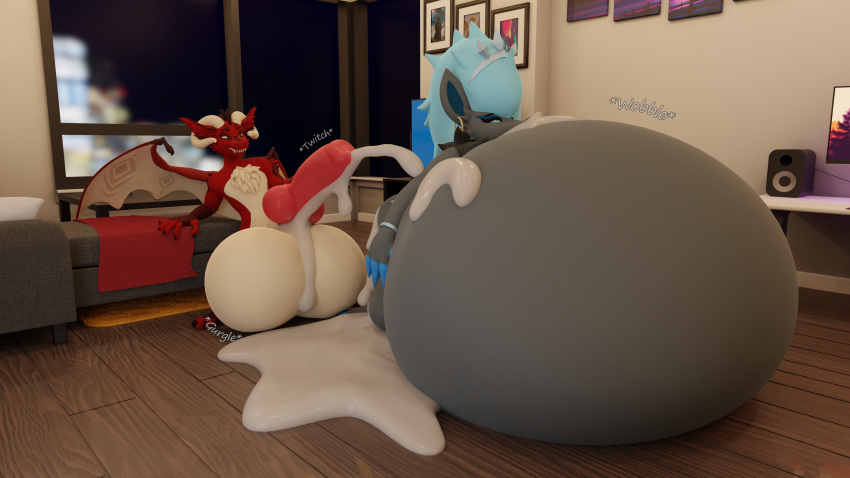 absurd_res ball_growth balls belly_inflation big_balls big_penis bodily_fluids brulee_(y11) cum cum_inflation cumflation doggy_style dragon duo from_behind_position fur furred_dragon generation_5_pokemon genital_fluids genital_growth genitals growth hi_res horn huge_balls huge_cock hyper hyper_balls hyper_genitalia hyper_penis inflation kinix_(character) knot knot_tugging male male/male male_only nintendo orgasm penis penis_growth pokemon pokemon_(species) potion precum pull_out sex ultrayanto wings zoroark