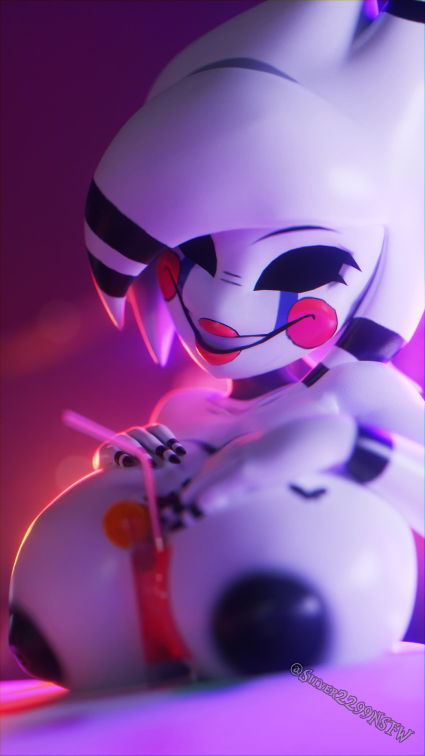 1girls 3d areolae artist_name big_breasts breasts fazclaire's_nightclub female female_only five_nights_at_freddy's five_nights_at_freddy's_2 fredina's_nightclub hands_on_breasts huge_breasts looking_at_viewer marie_(cally3d) marie_(cryptia) marionette_(fnaf) nipples puppet_(cally3d) puppet_(fnaf) scottgames silver2299 solo voluptuous