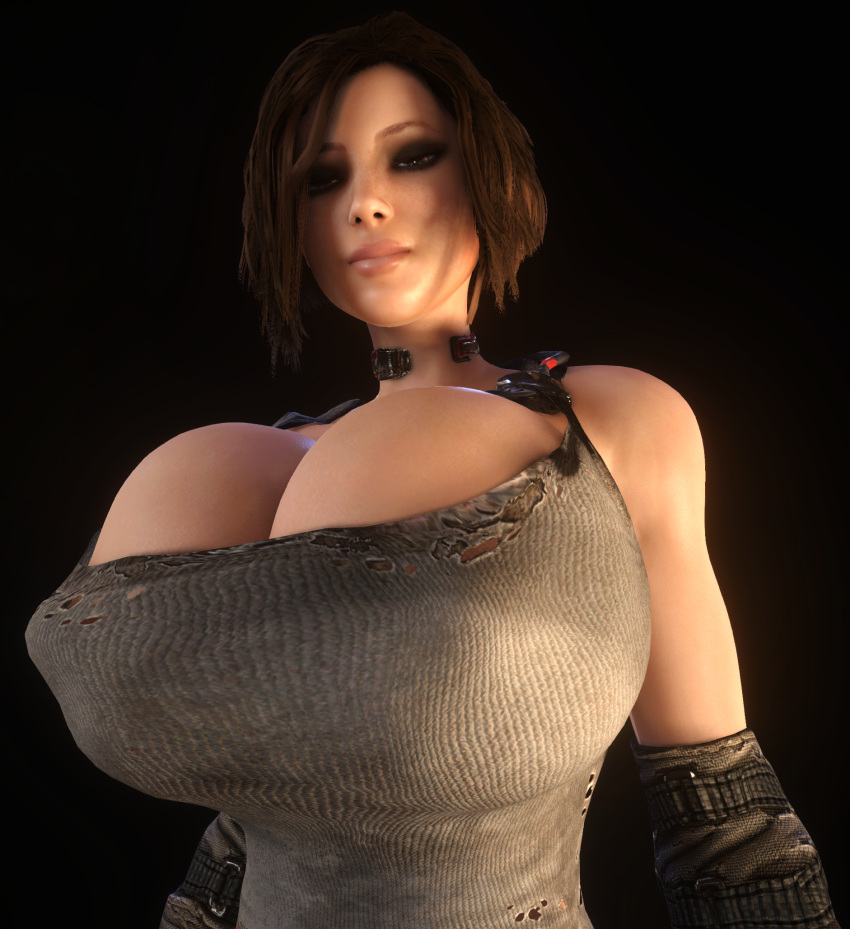 1girls 3d 3d_(artwork) alternate_breast_size breasts_bigger_than_head breasts_bigger_than_torso bulletstorm cleavage clothed clothed_female electronic_arts enormous_breasts epic_games female female_only female_solo gigantic_breasts huge_breasts human human_female human_only human_solo looking_at_viewer massive_breasts nipple_bulge nipples_visible_through_clothing people_can_fly solo solo_female top_heavy trishka_novak upper_body vaako