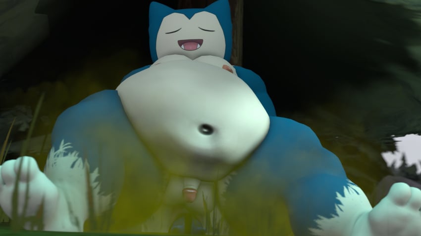 3d anus belly_button facesitting fart lucario male moobs mrrainbow nintendo nipples overweight overweight_male pokemon pokemon_(species) snorlax tagme