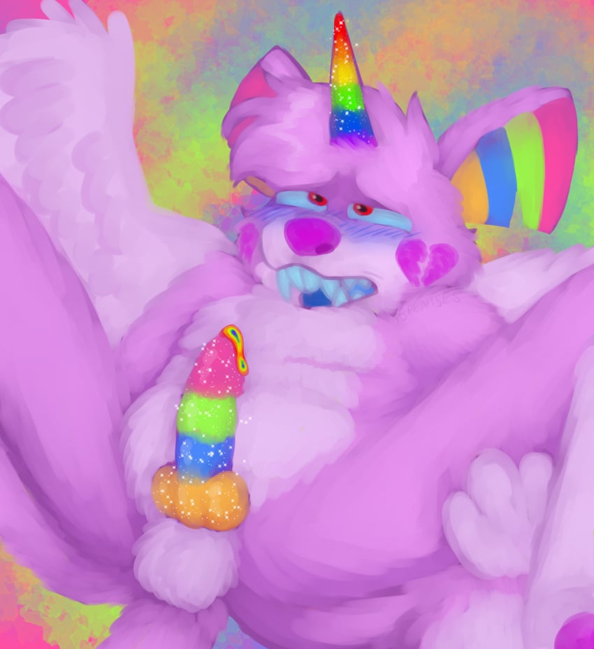 alicorn animal_genitalia animal_penis anthro aroused balls blush bodily_fluids canid canine canine_genitalia canine_penis canis chimeracocks colored_cum cum domestic_dog emo_doom_(chimeracocks) equid equine fluffy_balls genital_fluids genitals gerbil half-closed_eyes hi_res horn lying male mammal mastectomy_scar multi_leg multi_limb multicolored_penis murid narrowed_eyes on_back open_mouth penis precum presenting presenting_penis rainbow_cum rodent rodent_teeth scar sharp_teeth solo sparkledog sparkling_character teeth unusual_bodily_fluids unusual_cum unusual_genital_fluids wings