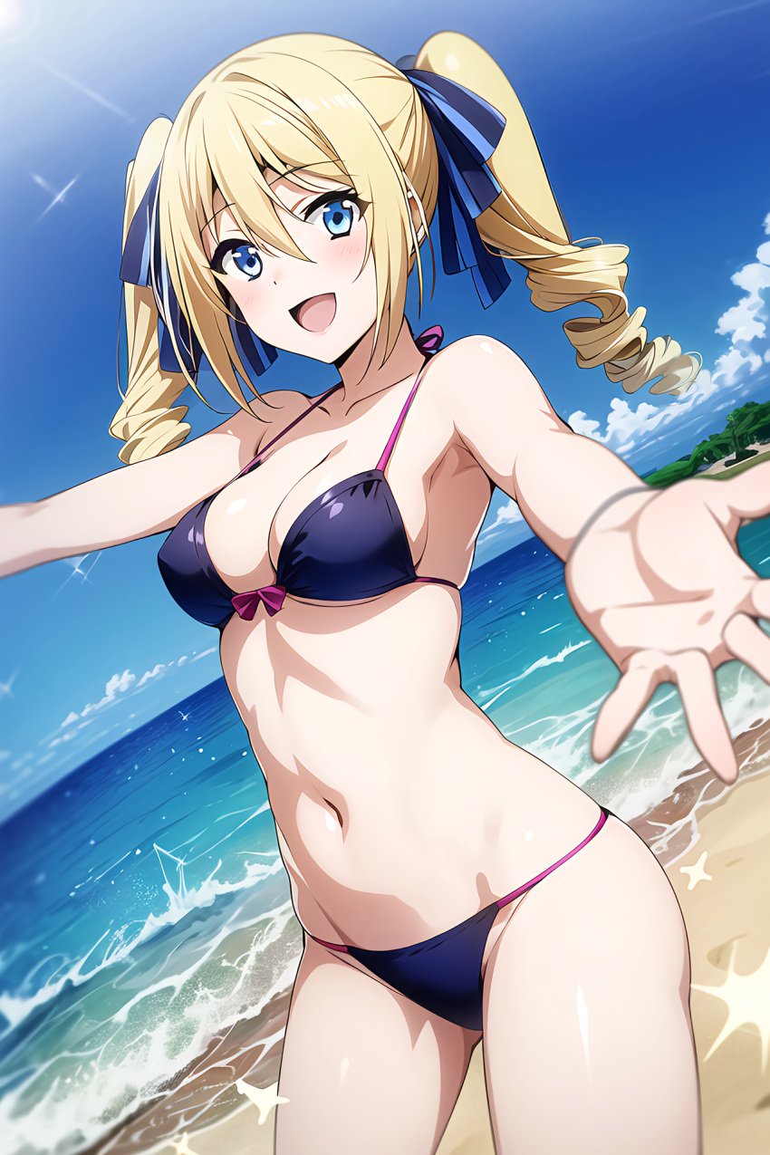 ai_generated angelina_kudou_shields blonde_hair blue_eyes mahouka_koukou_no_rettousei stable_diffusion