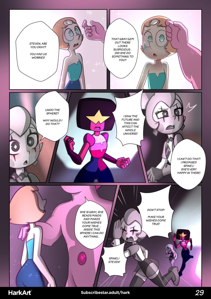 amethyst_(steven_universe) comic english_text female garnet_(steven_universe) gray_spinel harkart male page_29 page_number pearl_(steven_universe) steven_quartz_universe steven_universe stevens_desire