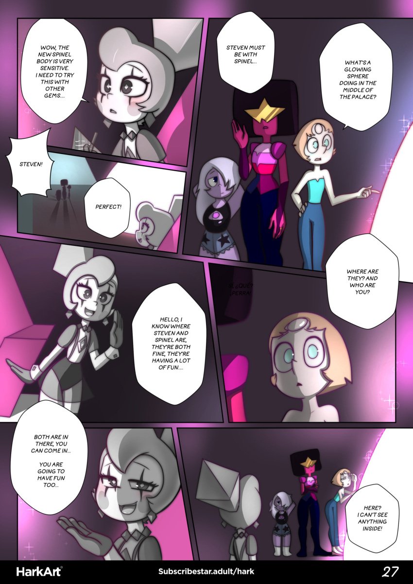 amethyst_(steven_universe) comic english_text female garnet_(steven_universe) gray_spinel harkart page_27 page_number pearl_(steven_universe) steven_universe stevens_desire tagme