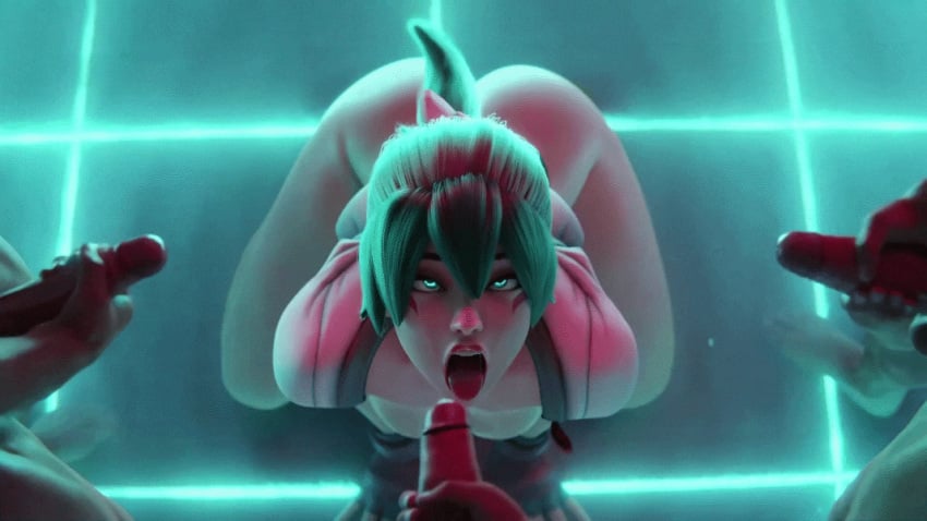 1girls 3boys 3d ahegao animated asian_female ass awaiting_cum begging blender_(software) blizzard_entertainment breasts bukkake cum cum_in_mouth doggy_style facial from_behind gif glowing_eyes green_eyes green_hair instant_loss its-gergless japanese_clothes kiriko_(overwatch) kiriko_kamori kneeling light-skinned_female light-skinned_male longer_than_one_minute mask_on_head open_clothes overwatch overwatch_2 sex shaking shaking_butt small_breasts tagme tongue_out vaginal_penetration yeero