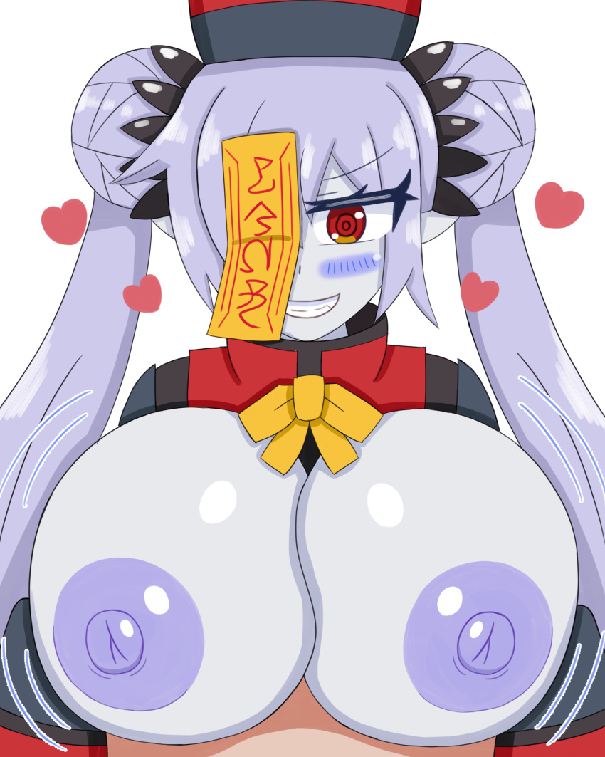 breasts death_princess_(disgaea) disgaea disgaea_7 huge_breasts jiangshi large_breasts looking_at_viewer maniwasuiren nippon_ichi_software paizuri pov