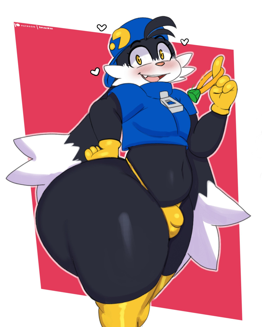 1boy anthro ass big_ass bubble_butt bulge clothing crop_top dat_ass dumptruck_ass fat_ass femboy hat huge_ass inuzu klonoa klonoa_(series) large_ass looking_at_viewer male male_only massive_ass ring solo thick_ass thick_thighs thunder_thighs wide_hips