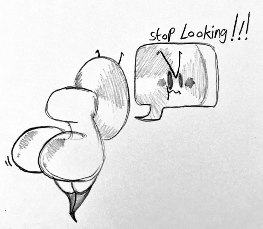 1girls angry_face animate_inanimate armless battle_for_dream_island blush facing_away facing_away_from_viewer fan fanny_(bfdi) female female_only huge_ass huge_butt methcaptain object_shows solo text viewer