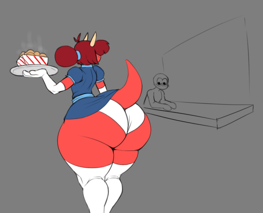 ass_bigger_than_head big_ass bottom_heavy bubble_butt cherry_(reddrago) gigantic_ass huge_ass reddrago thick_thighs wide_hips