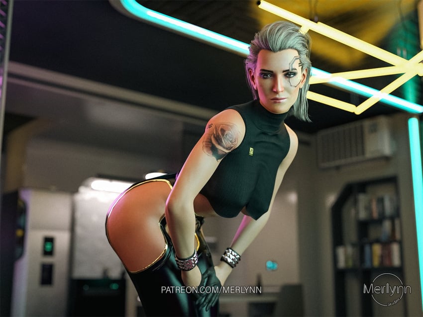 1girls 3d athletic athletic_female big_breasts breasts busty cd_projekt_red chest curvaceous curvy curvy_figure cyberpunk cyberpunk_(series) cyberpunk_2077 digital_media_(artwork) eyebrows eyelashes eyes female female_focus female_only fit fit_female hair hips hourglass_figure huge_breasts human large_breasts legs light-skinned_female light_skin lips lower_body mature mature_female meredith_stout merlynn thick thick_legs thick_thighs thighs toned toned_female top_heavy upper_body voluptuous waist wide_hips