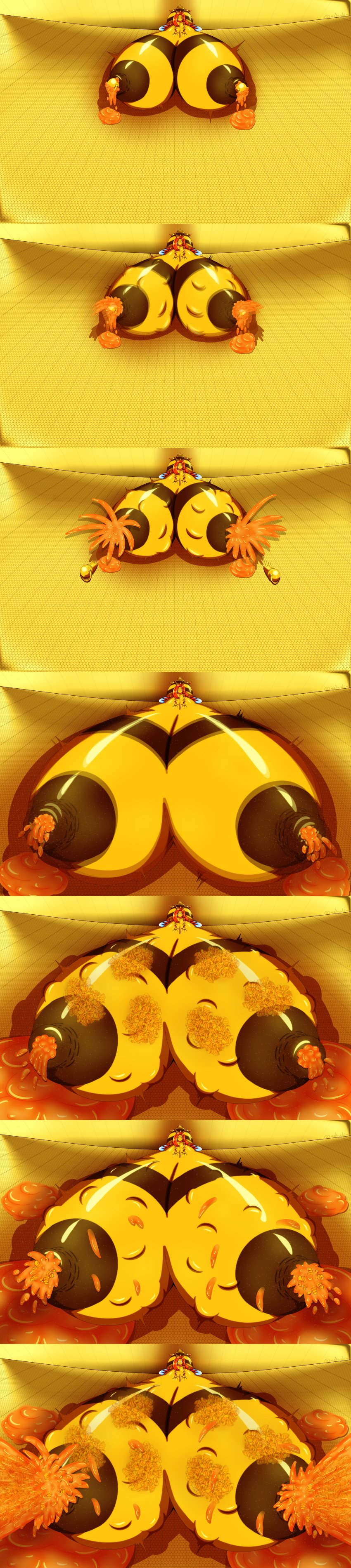 1girls bee bee_humanoid big_ass big_breasts birth breast_expansion breasts_bigger_than_body breasts_bigger_than_head breasts_bigger_than_torso colossal_breasts enjoying enormous_breasts extremely_large_filesize furry growth huge_ass huge_breasts humanoid hyper hyper_ass hyper_breasts immobile immobilization immobilized insect_girl insects lactating lactating_honey lactation massive_breasts multiple_images nipple_birth nipple_plug nipple_plugs nokashino queen_bee stinger tagme unusual_lactation