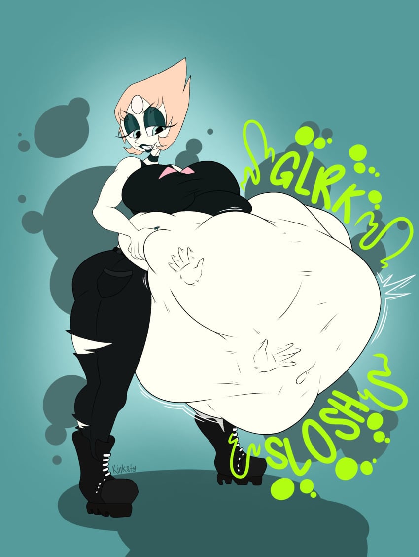 1girls ambiguous_prey ass belly big_belly big_breasts black_lipstick digestion digestion_noises female_pred goth goth_girl hand_imprints implied_digestion kinksty milf mommy pearl_(steven_universe) ripped_pants sloshing_belly steven_universe stomach_bulge stomach_deformation stomach_noises struggling struggling_prey thick_thighs thighs vore vore_belly white_skin