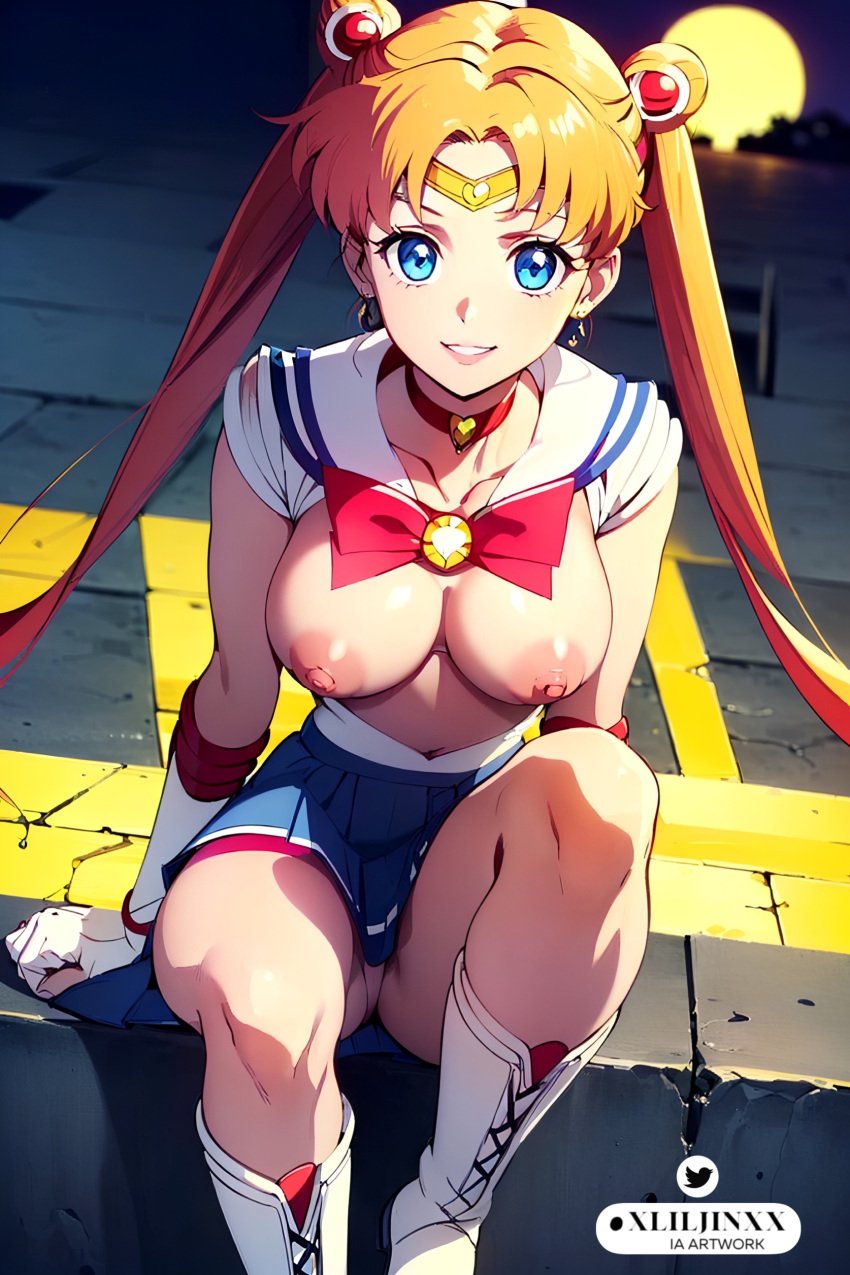 1girls ai_generated big_breasts bishoujo_senshi_sailor_moon blonde_female blonde_hair blue_eyes breasts clothing female female_only flushed innocent legs long_hair looking_at_viewer medium_breasts nipples ponytail ponytails sailor_moon sailor_senshi showing_breasts skinny skirt smiling solo stable_diffusion teenager twintails usagi_tsukino xliljinxx