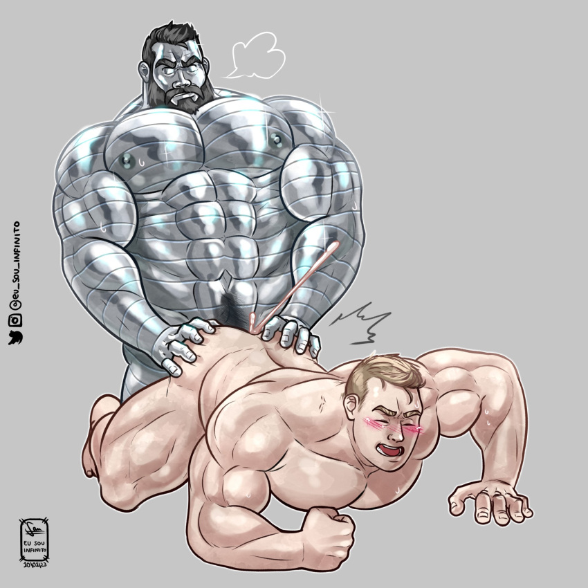 abs age_difference anal anal_sex ass bara beard big_dom_small_sub big_muscles big_nipples big_pecs black_hair blonde_hair blush breath canon_x_oc colossus cum cum_in_ass daddy dilf doggy_style dominant dominant_male ejaculation eu_sou_infinito gay hair holding_partner human human_dominating_human human_on_human human_penetrating_human larger_human larger_male male male/male male_only male_penetrating_male marvel metallic_body moustache muscular muscular_human nipples nude older_human older_male pecs penis_in_ass sex size_difference smaller_human smaller_male smaller_penetrated submissive submissive_human submissive_male sweat x-men yaoi younger_human younger_male younger_penetrated