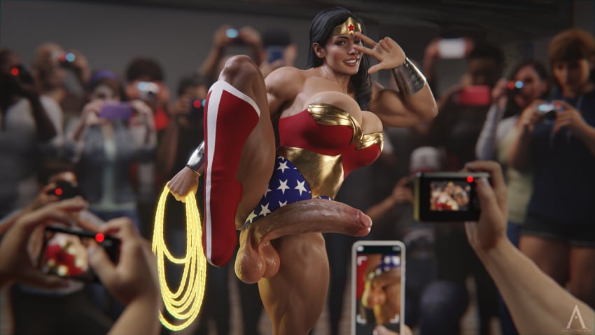 1futa 3d 3d_(artwork) abs amazonian_futa amazonium athletic_female athletic_futanari big_balls big_breasts big_penis black_hair blender camera camera_phone crowd crowd_watching dc dc_comics diana_prince dickgirl erection exhibitionism futa_focus futanari high_resolution highres human injustice_2 intersex large_ass large_breasts large_penis looking_at_viewer multiple_boys multiple_girls muscular muscular_ass muscular_futanari muscular_thighs obliques olive_skin partially_retracted_foreskin peace_sign penis penis_out phone plump_lips posing public public_exposure retracted_foreskin seductive seductive_smile smile solo_futa tagme taking_picture tan_skin veiny_penis wink wonder_woman wonder_woman_(series)