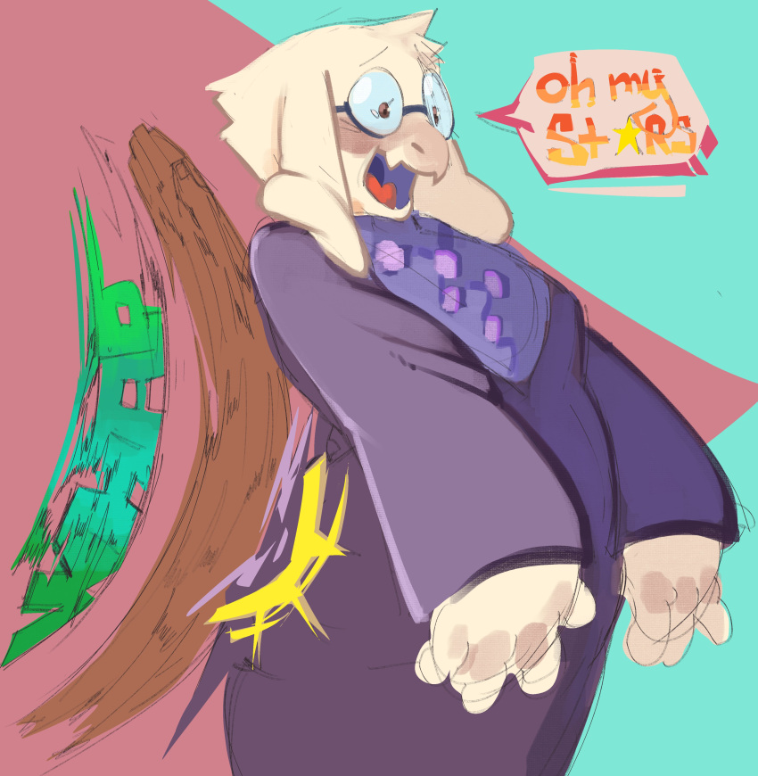 big_ass big_butt dark_skin deltarune disembodied_hand dress fat_ass fat_butt flakedadrake glasses goat goat_girl goat_humanoid shouting slapping_ass slapping_butt tagme toriel undertale undertale_(series)