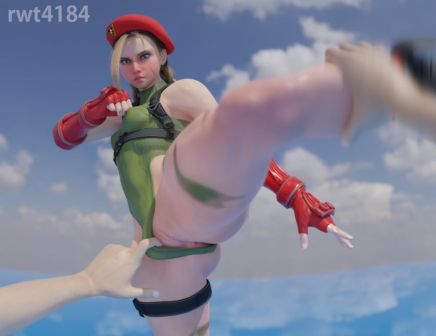 1girls 3d ambiguous_pov athletic athletic_female beret blush cammy_white clouds female female_only fighting_stance hat imminent_kick leotard pussy pussy_peek revealing_pussy rwt4184 shaved_pussy sky small_breasts street_fighter street_fighter_6