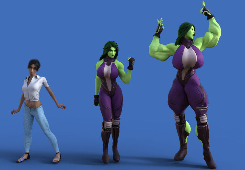 1girls 3d 3d_(artwork) bacchus_comics big_breasts epic_games female female_only fingerless_gloves fortnite fortnite:_battle_royale gloves green-skinned_female green_body green_eyes green_hair green_skin hair hero heroine huge_breasts hulk_(series) jennifer_walters large_breasts light-skinned_female light_skin lips long_hair marvel marvel_comics muscle_girl muscles muscular muscular_female muscular_thighs she-hulk she-hulk_(fortnite) simple_background slim slim_waist solo superhero superheroine thick_thighs transformation transformation_sequence voluptuous waist wide_hips