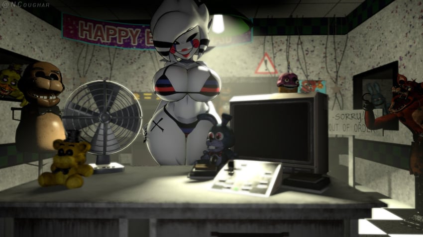 3d 3d_(artwork) artist_name background_character big_breasts bikini bonnie_(fnaf) breasts cally3d chica_(fnaf) clazzey cleavage cryptiacurves cupcake curvy fazclaire's_nightclub female female_focus five_nights_at_freddy's five_nights_at_freddy's_2 fnaf foxy_(fnaf) freddy_(fnaf) fredina's_nightclub grin hi_res hourglass_figure huge_breasts marie_(cally3d) marie_(cryptia) marionette_(fnaf) ncoughar puppet_(cally3d) puppet_(fnaf) scottgames smile swimwear thick_thighs voluptuous white_body wide_hips