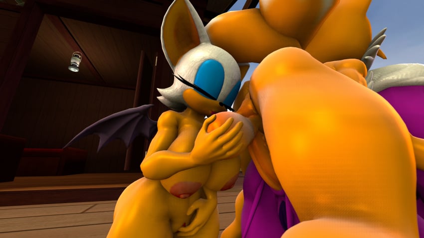 3d 3d_model anal anal_sex ball_fondling huge_breasts kissing_balls mobian mobian_(species) mobian_bat rouge_the_bat sega sfm silverade55 sonic_(series) sonic_adventure_2 sonic_the_hedgehog_(series) source_filmmaker tails wave_the_swallow