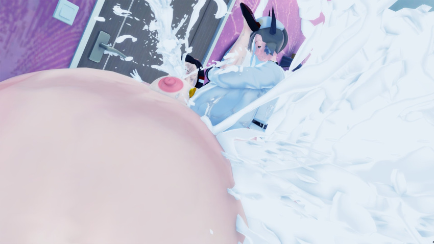 1futa 2girls 3d azur_lane big_belly bismarck_(azur_lane) cum cum_flood cumflation excessive_cum female futanari gigantic_breasts gigantic_penis gigantic_testicles graf_zeppelin_(azur_lane) grenadekisses hyper hyper_balls hyper_penis inflation koikatsu size_difference sophia_(punky) threesome