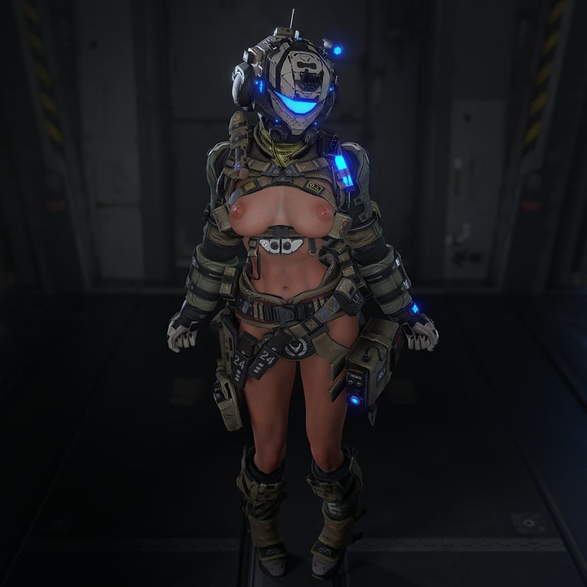 1girls breasts female_soldier llamasarepink pulse_blade_pilot solo_female titanfall titanfall_2