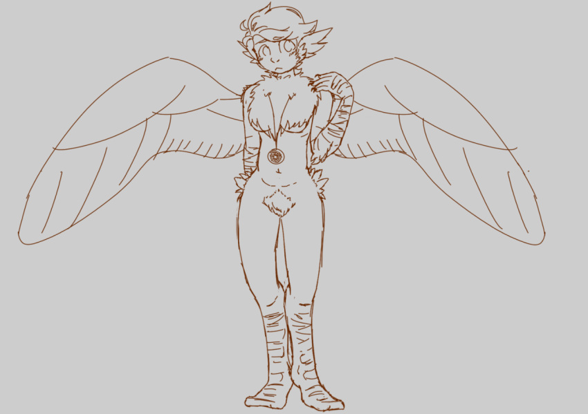 1cuntboy belly belly_button chubby clawed_fingers cuntboy cute davesprite davespwite feathers homestuck intersex line_art pubes pubic_hair scales solo underboob wings