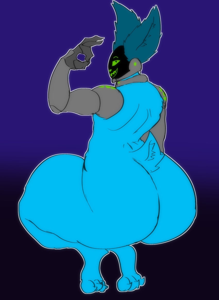 big_ass bubble_butt huge_ass kuroinsolitude protogen thick_thighs wide_hips