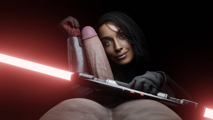 1boy 1boy1girl 1girls 3d big_penis black_hair dark-skinned_female dark_skin female female_focus grvty3d huge_cock human inquisitor inquisitor_(star_wars) interracial jedi:_fallen_order light-skinned_male light_skin lightsaber male massive_penis red_lightsaber second_sister star_wars thick_penis trilla_suduri veiny_penis yellow_eyes