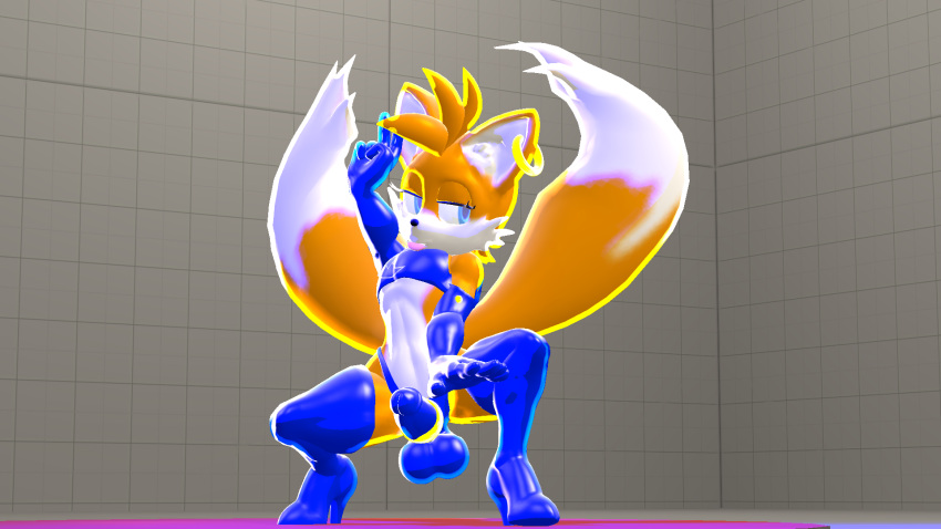 3d_model femboy fuckboy gay girly_clothing homosexual latex male_only solo solo_focus solo_male sonic_(series) sonic_the_hedgehog_(series) tails tails_the_fox