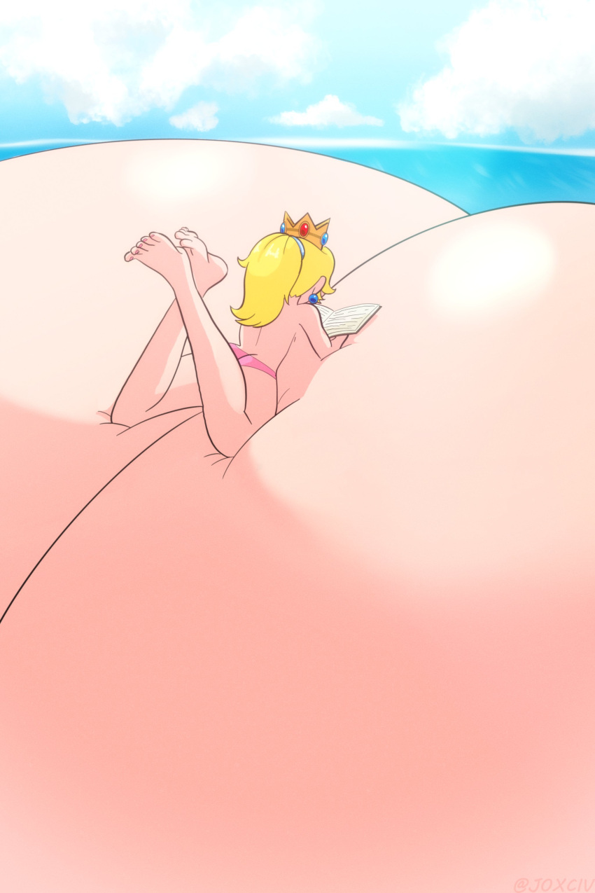 1girls artist_request big_breasts breasts_bigger_than_body breasts_bigger_than_head breasts_bigger_than_torso breasts_on_floor colossal_breasts enormous_breasts huge_breasts hyper hyper_breasts immobile j0xciv lying_on_breasts lying_on_self mario_(series) massive_breasts princess_peach tagme too_big_to_move topless