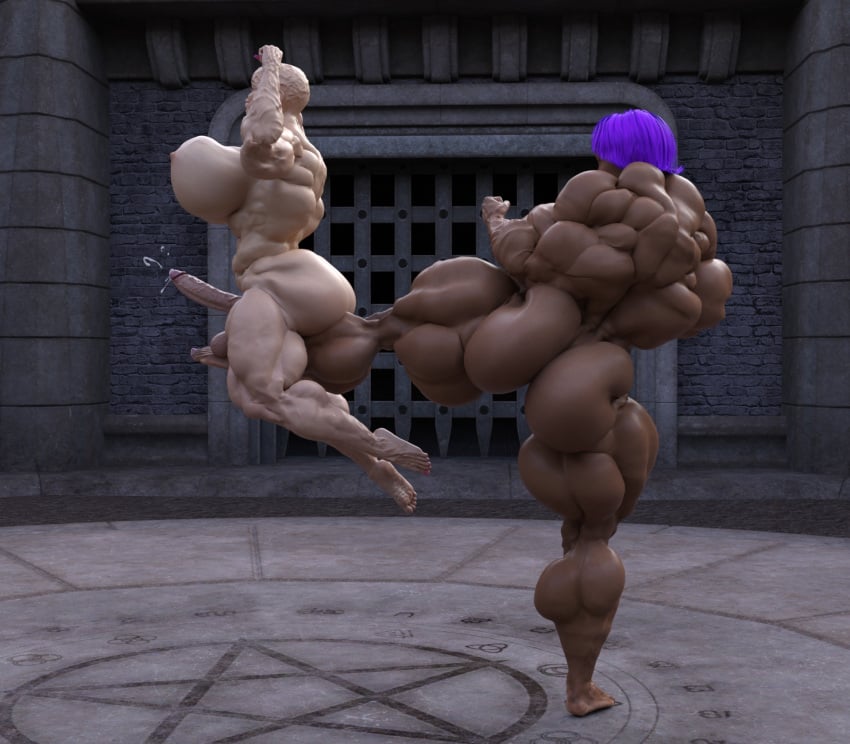 1futa 1girls 3d bald ball_busting ballbusting balls barefoot big_ass big_breasts big_butt bimbo cock_and_ball_torture completely_nude cumming dark-skinned_female daz_studio dickgirl dzcelestial3d exhibitionism feet female female_on_futa femdom fight flexing futa_with_female futanari futasub giantess gynomorph hitting human hyper hyper_lips hyper_muscles intersex kicking larger_female light-skinned_futanari lips mini_giantess muscular muscular_female muscular_futanari nipple nude nude_female nude_futanari penis purple_hair scarred scarred_face