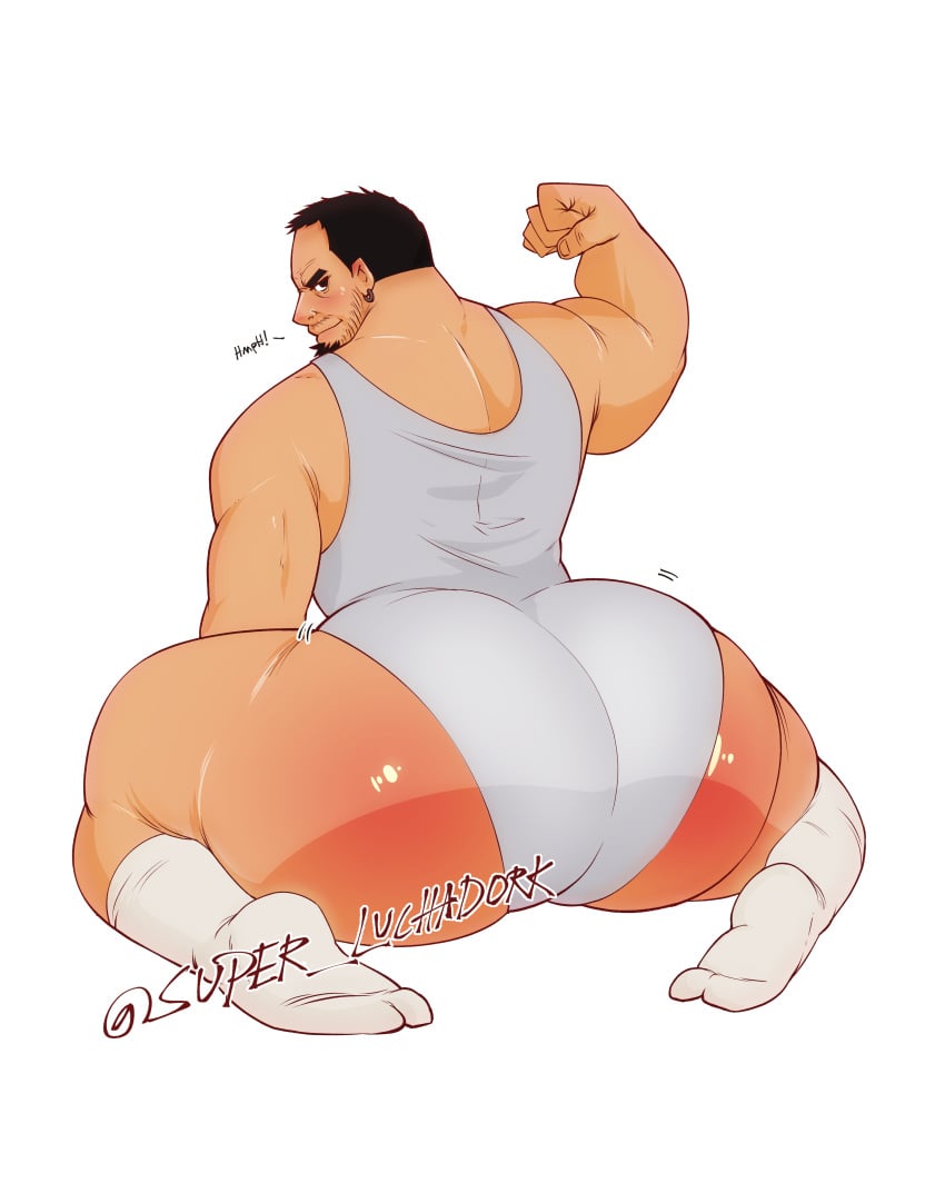 1boy bara bara_ass big_ass big_ass_(male) big_butt bubble_ass bubble_butt dumptruck_ass dumptruck_butt fat_ass fat_butt gay huge_ass huge_butt large_ass large_butt looking_back looking_back_at_viewer luchador luchadork male_only massive_ass massive_butt plump_ass plump_butt red_ass red_butt round_ass round_butt singlet solo_male thick_ass thick_butt