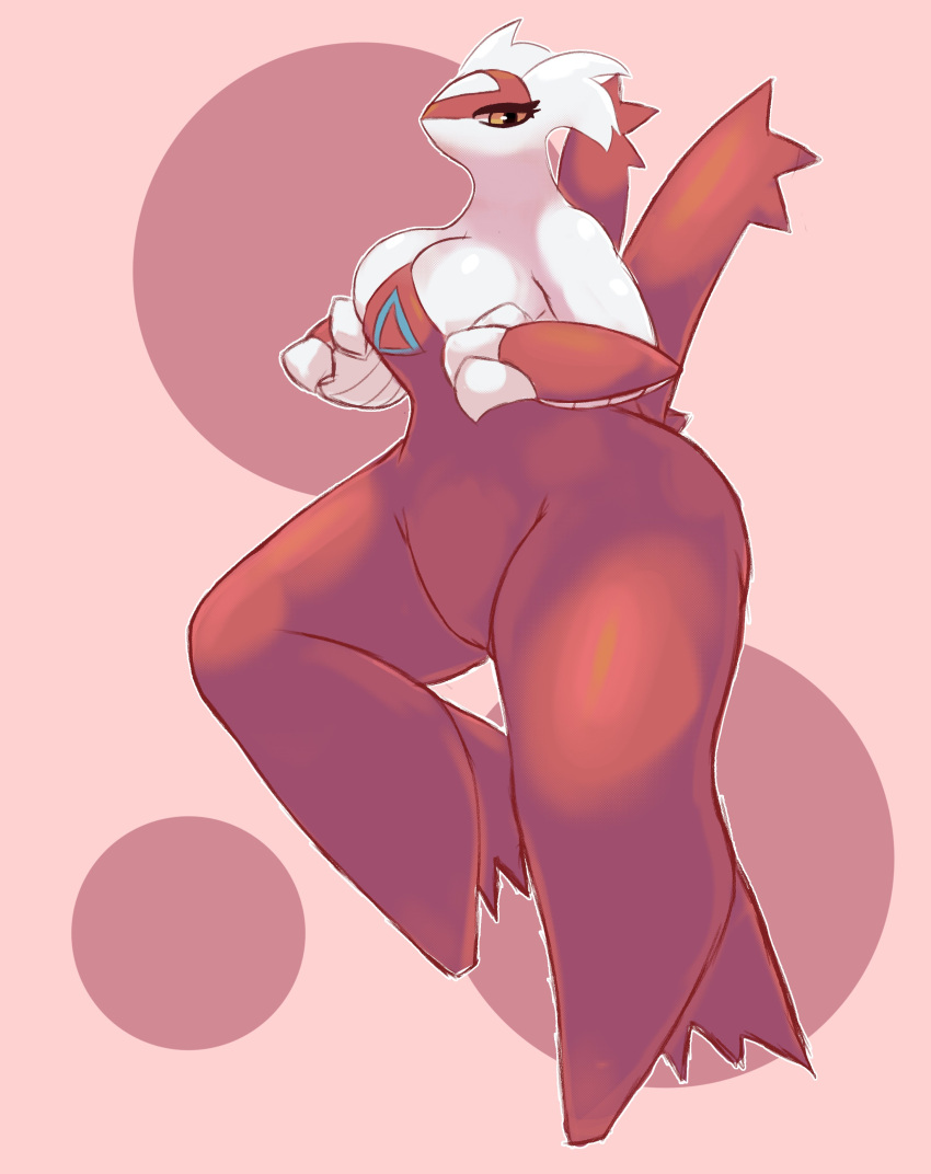 anthro artesjsc big_breasts breasts female latias pokemon pokemon_(species) thick_thighs wide_hips