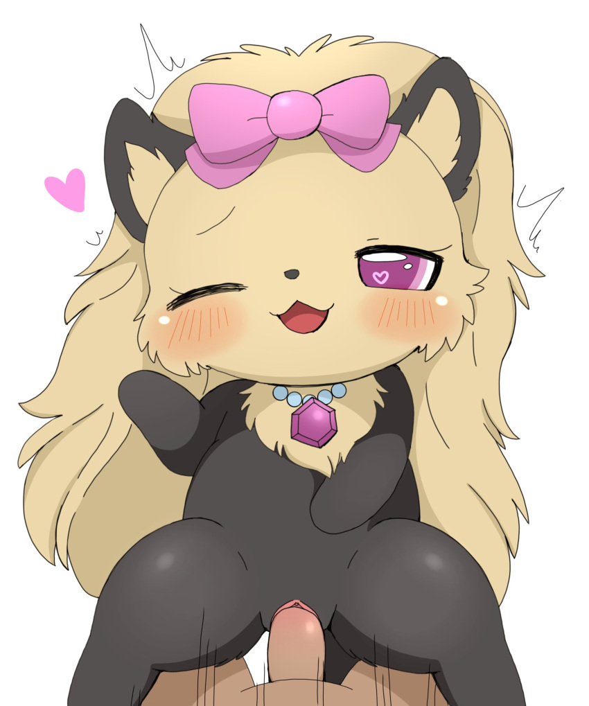 <3_eyes accessory anthro anthro_penetrated azuo black_body black_fur blush bow_ribbon canid canine canis cowgirl_position domestic_dog duo female female_penetrated from_front_position fur genitals hair_accessory hair_ribbon hairbow heart hi_res human human_on_anthro human_penetrating human_penetrating_anthro humanoid_genitalia humanoid_penis interspecies jewelpet male male/female male_penetrating male_penetrating_female mammal on_bottom on_top one_eye_closed penetration penile penile_penetration penis penis_in_pussy pink_eyes pussy ribbons sanrio semi-anthro sex simple_background tan_body tan_fur topaz_(jewelpet) vaginal_penetration vaginal_penetration white_background