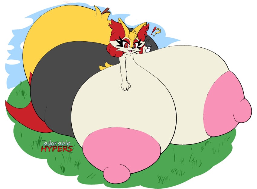 big_ass big_breasts braixen breasts bubble_butt huge_ass huge_breasts pokémon_(species) pokemon pokemon_(species) zanbonsen