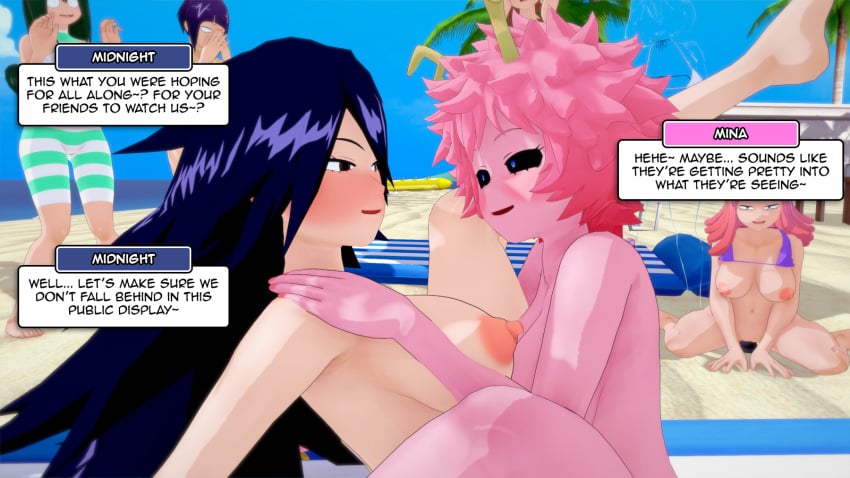 3d age_difference ashido_mina asui_tsuyu barefoot beach boku_no_hero_academia breasts completely_naked completely_naked_female completely_nude completely_nude_female duo_focus english_text exhibitionism feet female female_only hagakure_tooru hagakure_tooru_(visible) hatsume_mei invisible_girl jirou_kyouka kayama_nemuri kyoka_jiro lesbian_sex masturbating masturbation mei_hatsume midnight_(my_hero_academia) mina_ashido multiple_girls my_hero_academia naked naked_female nipples nude nude_female ochako_uraraka public public_indecency public_nudity public_sex shocked shocked_expression student student_and_teacher teacher teacher_and_student teenage_girl teenager text the_devillust tooru_hagakure tooru_hagakure_(visible) tsuyu_asui uraraka_ochako yuri