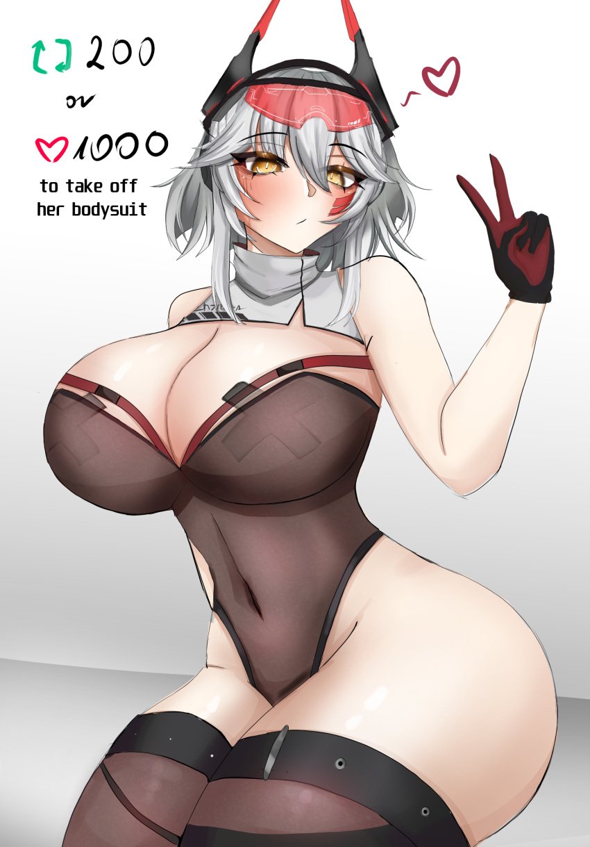 big_ass big_breasts bodysuit cumfishe huge_ass peace_sign silver_hair v virtual_youtuber vshojo yellow_eyes zentreya zentreya_(cyborg) zentreya_(cyborg)_(zen_2.0)