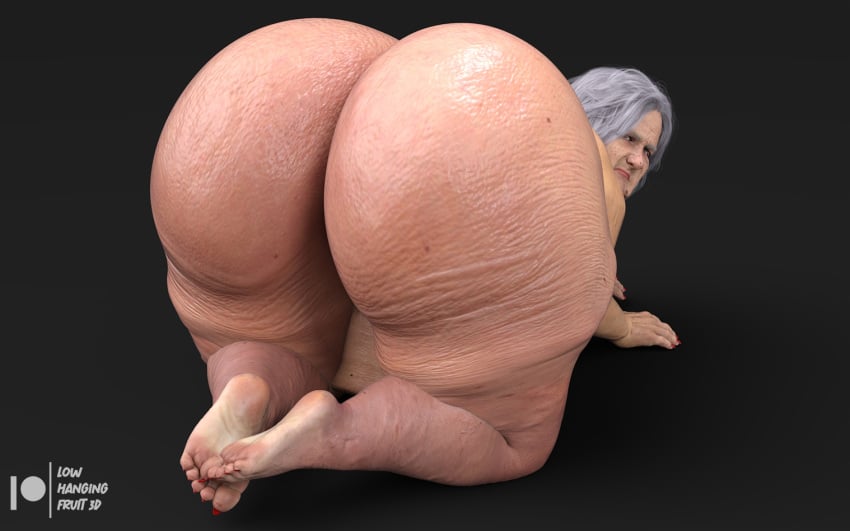 1girls 3d 3d_(artwork) all_fours areolae ass bbw belly belly_button big_ass big_belly big_breasts breasts cellulite daz3d daz_studio fat fat_woman feet female female_only gilf granny gray_hair hand_on_butt hips huge_breasts jowls kneeling large_areolae large_ass large_breasts looking_at_viewer lowhangingfruit3d_(artist) mature_female navel nipples nude nude_female nun nun_outfit old_woman on_ground original_character overweight overweight_female pinup red_nails sitting soles solo sunspots thick_ass toenail_polish toenails toes ugly_bitch ugly_female ugly_woman wide_hips wrinkled_feet wrinkled_skin wrinkled_soles wrinkles