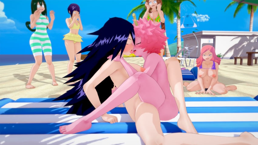 3d age_difference ashido_mina asui_tsuyu barefoot beach boku_no_hero_academia breasts completely_naked completely_naked_female completely_nude completely_nude_female exhibitionism feet female female_only french_kiss french_kissing hagakure_tooru hatsume_mei invisible_girl jirou_kyouka kayama_nemuri kiss kissing kyoka_jiro lesbian_sex masturbating masturbation mei_hatsume midnight_(my_hero_academia) mina_ashido multiple_girls my_hero_academia naked naked_female nipples nude nude_female ochako_uraraka public public_indecency public_nudity public_sex shocked shocked_expression student student_and_teacher teacher teacher_and_student teenage_girl teenager the_devillust tongue_kiss tongue_kissing tooru_hagakure tsuyu_asui uraraka_ochako yuri