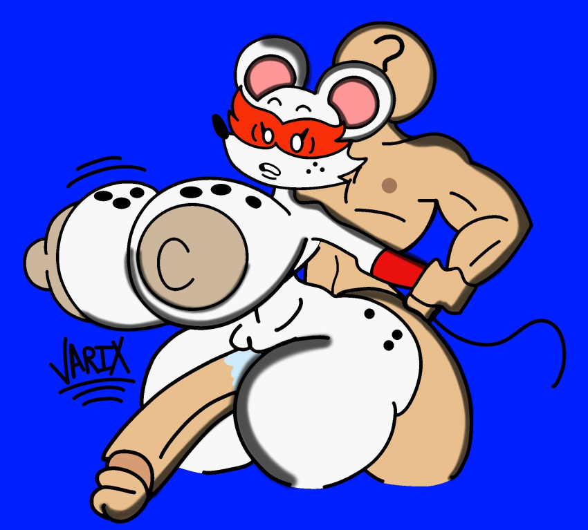 anthro big_ass big_breasts big_penis female hyper_penis mario_(series) mouse_girl ms._mowz naked nude paper_mario paper_mario:_the_thousand-year_door penis varix white_fur