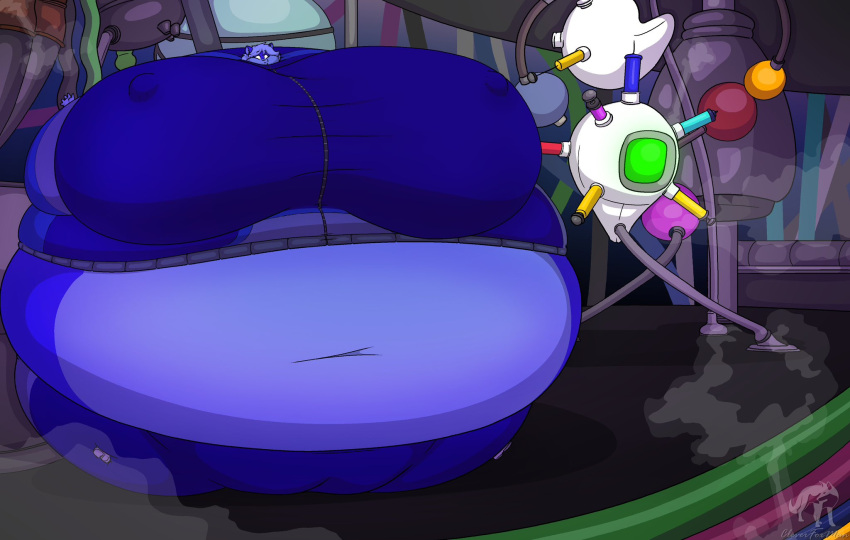 big_breasts blueberry_inflation breasts cleverfoxman huge_breasts inflation spherical_inflation sunken_head sunken_limbs