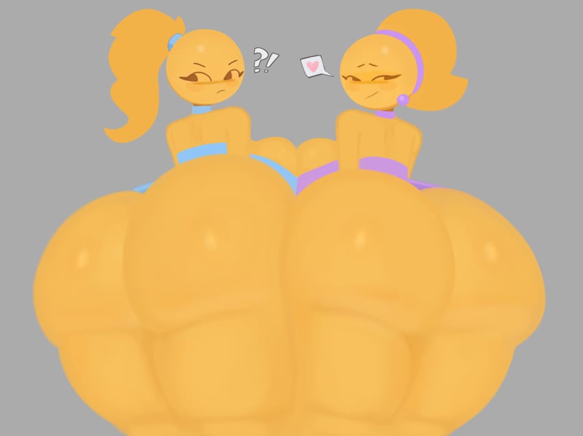 big_ass big_butt brittany_(moonstadew) bubble_butt emoji emoji_(race) gattito huge_ass ms._bethany no_outlines sketch tiffany_(moonstadew)