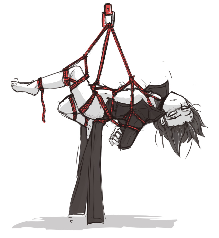 1boy bad_pixiv_id bondage freckles heathers_musical jason_dean shibari trenchcoat