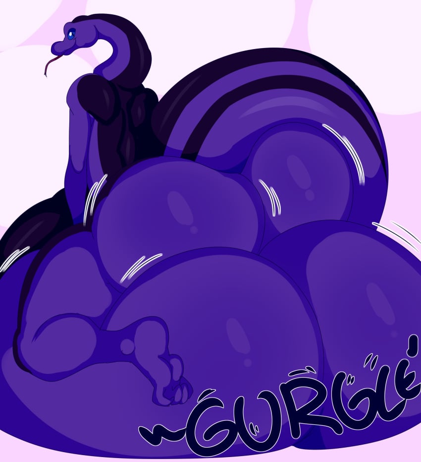 1boy big_ass big_balls big_butt cobra denizen1414 furry gay gigantic_balls gurgling_balls huge_ass huge_balls huge_butt hyper_genitalia male_only nerif_(nerif) purplenoodle sitting_on_balls snake solo_male