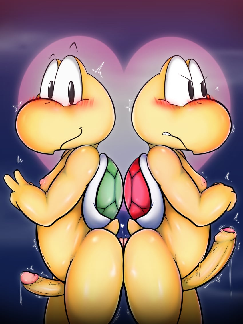 2boys absurd_res bodily_fluids duo gay gay_sex genital_fluids hi_res koopa koopa_troopa male male/male male_only mario_(series) nintendo precum scalie yamausagi0619